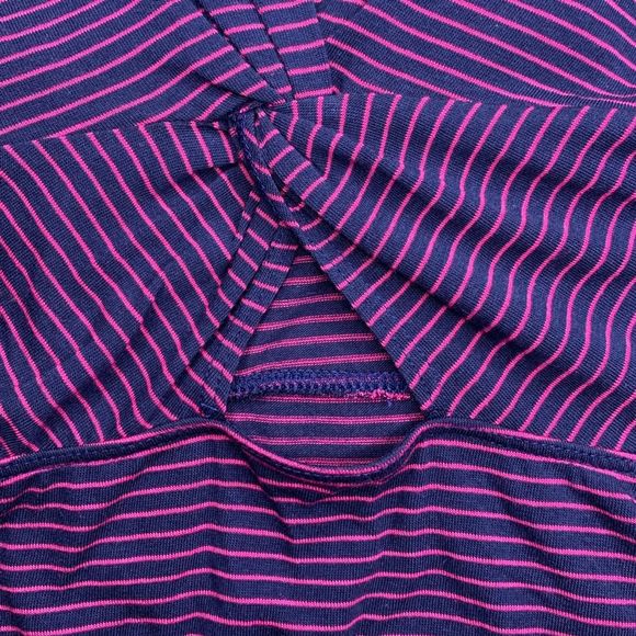 NWOT SOCIALITE Striped Front Twist Keyhole Dress L - Picture 3 of 6